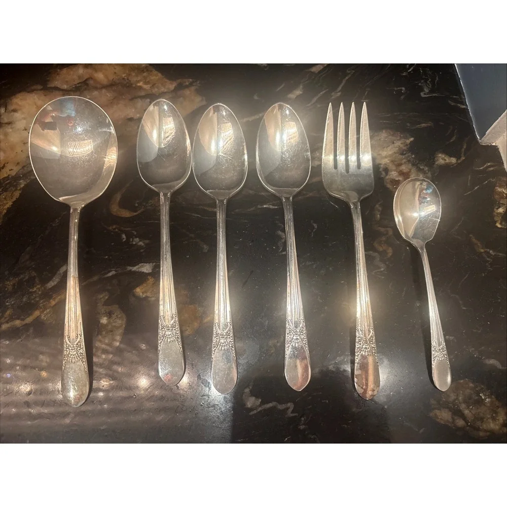 Vintage Wm Rogers IS Silver Plate BELOVED  Flatware Lot